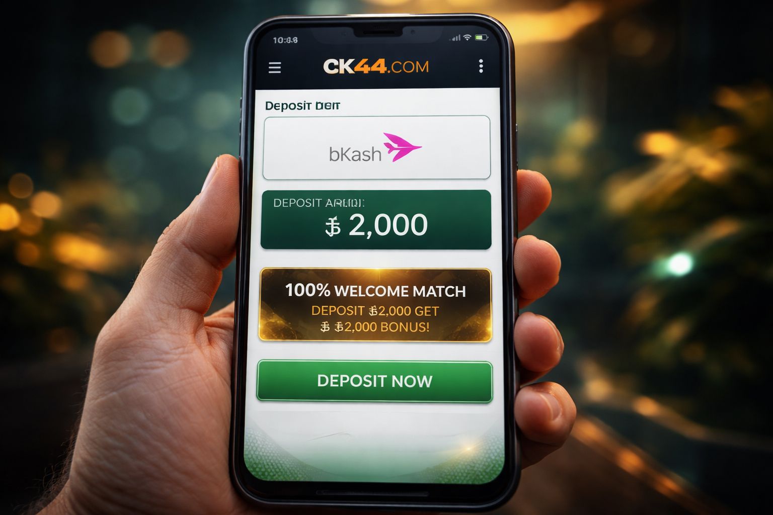CK44 COM স্বাগতম বোনাস জমা স্ক্রিন